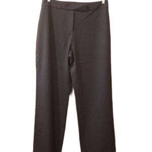 Eun Hwa Paris Black Flat Front Wide Leg Dress Slacks 46